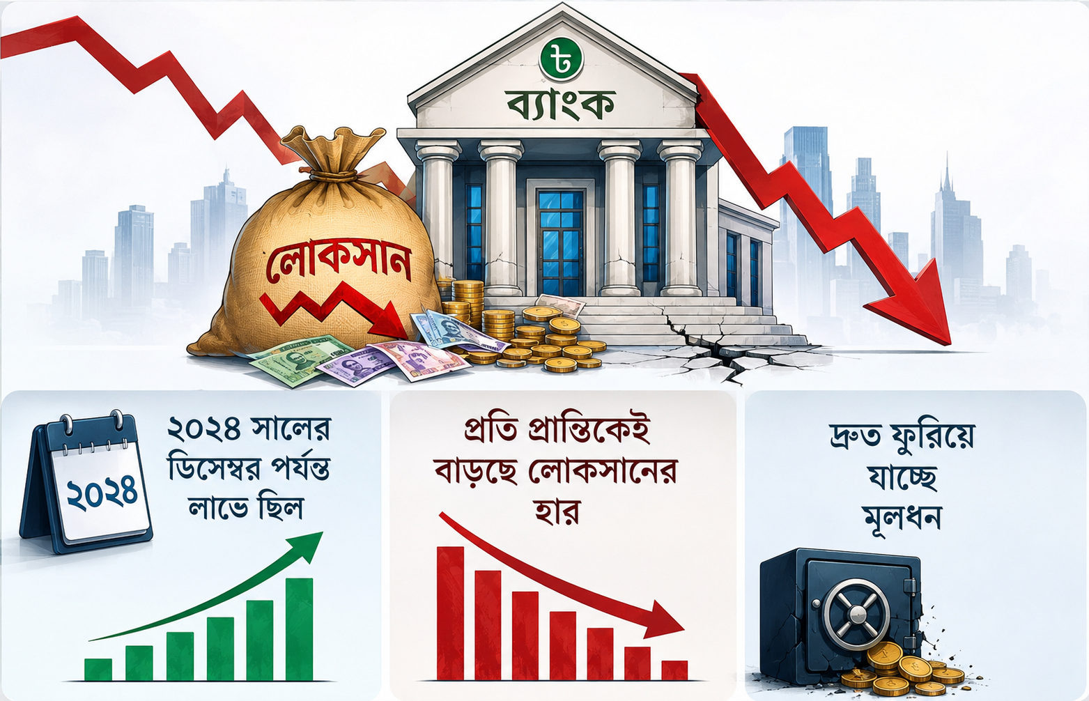 Banking Sector Reports Record Losses