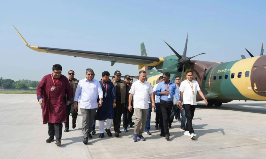 Bangladesh PM Tarique Rahman Arrives in Saidpur to Visit Durga Puja Mandaps Across Three Divisions